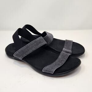 Merrell Women Blackout Slingback Sandals Size 9 Open Toe Gray Black Comfort